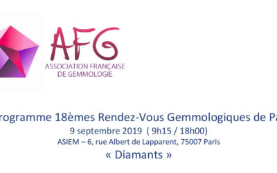 Le LFG participe au 18èmes Rendez-vous Gemmologique de Paris